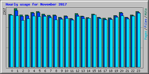 Hourly usage for November 2017